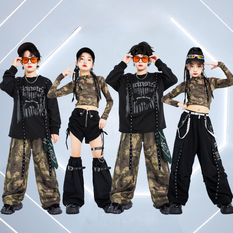 Street Fashion Outfit Girl - Boys Street Dance Costumes Fashion Hip