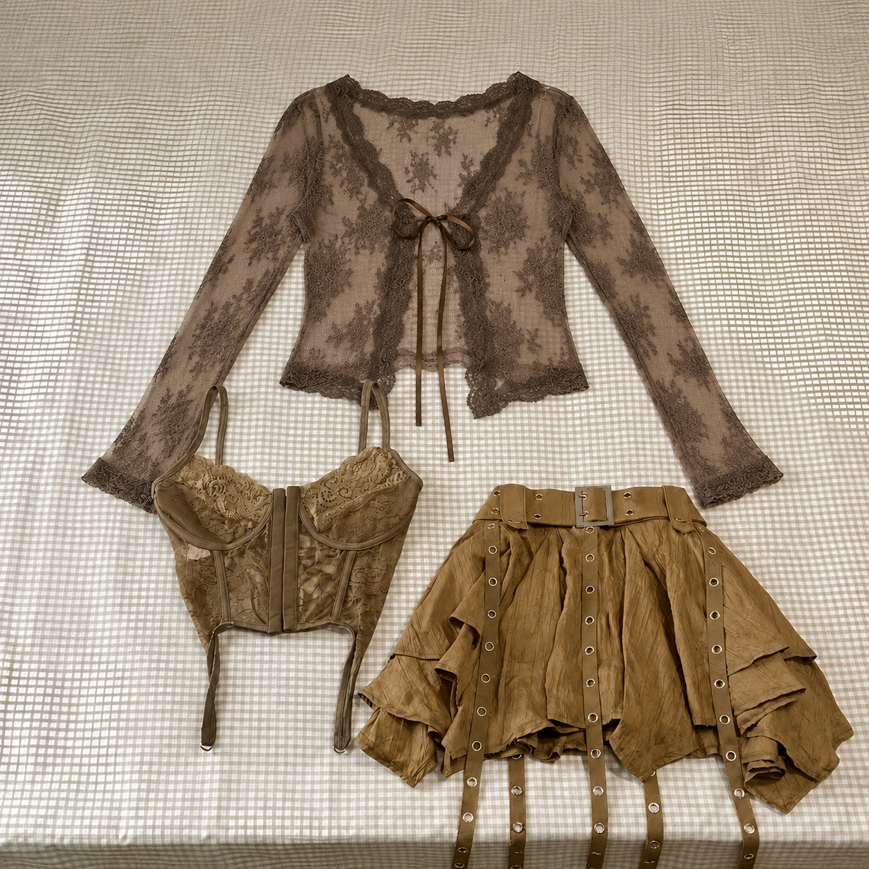 Street Fashion Vest - Harajuku Vintage Fashion 3 Piece Set