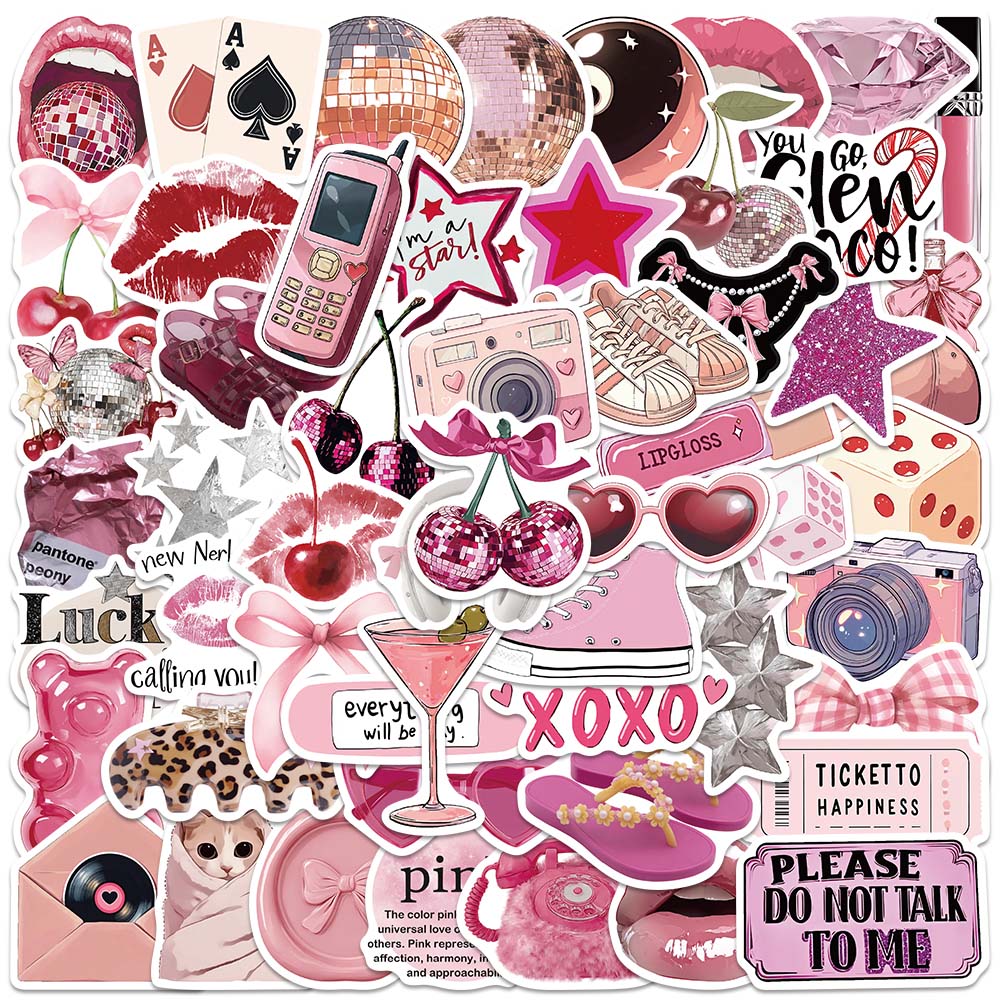 Street Fashion Urban - 55Pcs Pink Downtown Urban Street Stickers