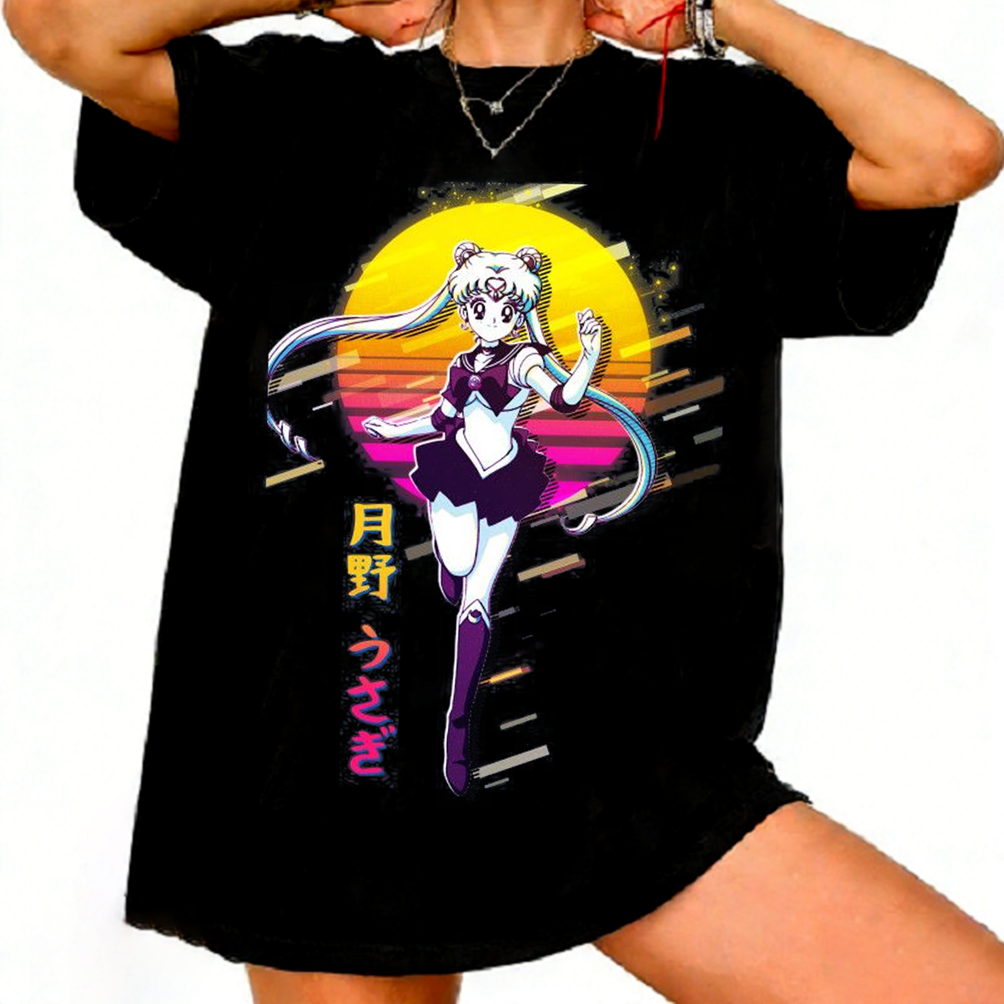 Street Fashion Urban - Sailor Moon 90s Retro Anime Graphic