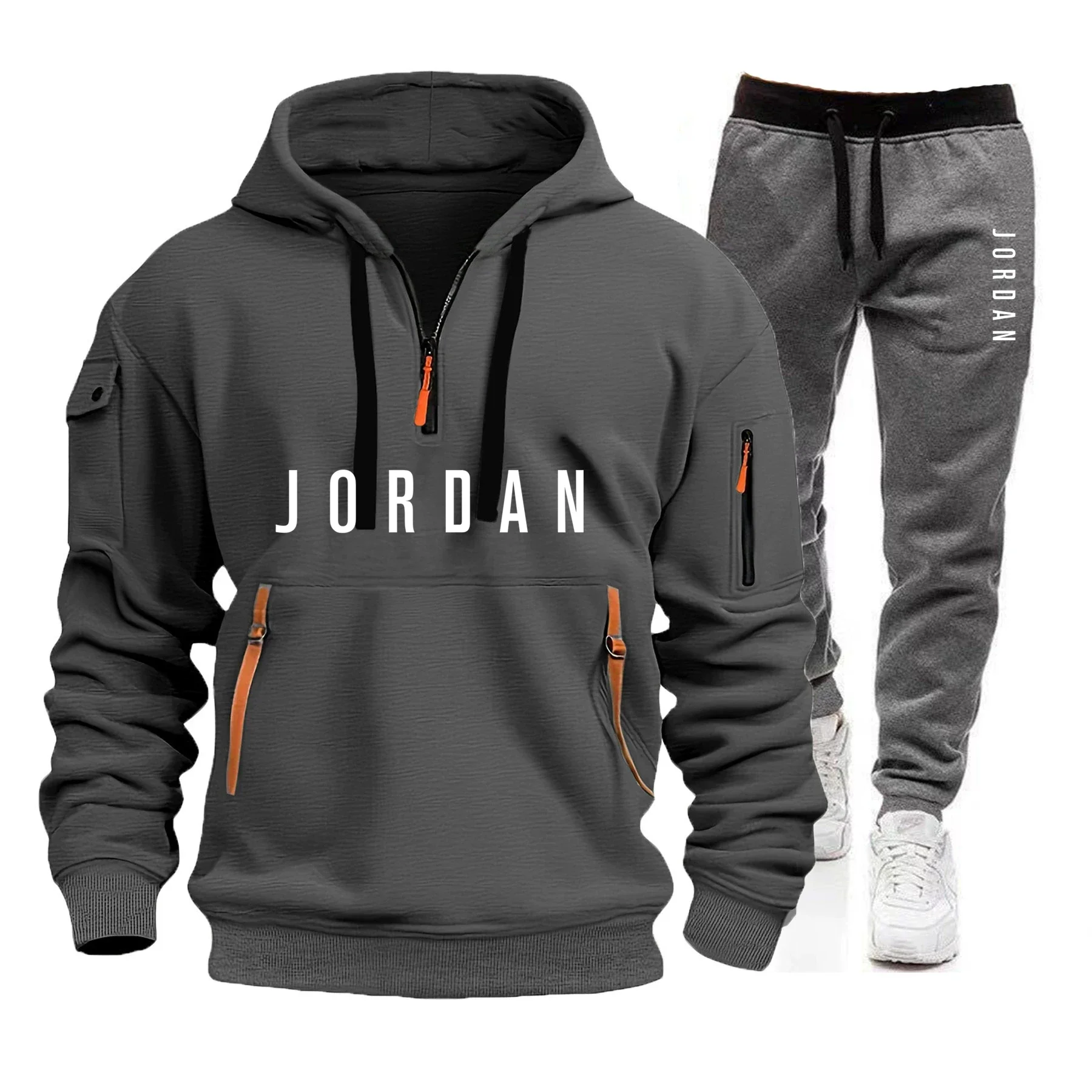 Street Fashion Casual - Spring and Autumn Men's Sweatshirt Set,
