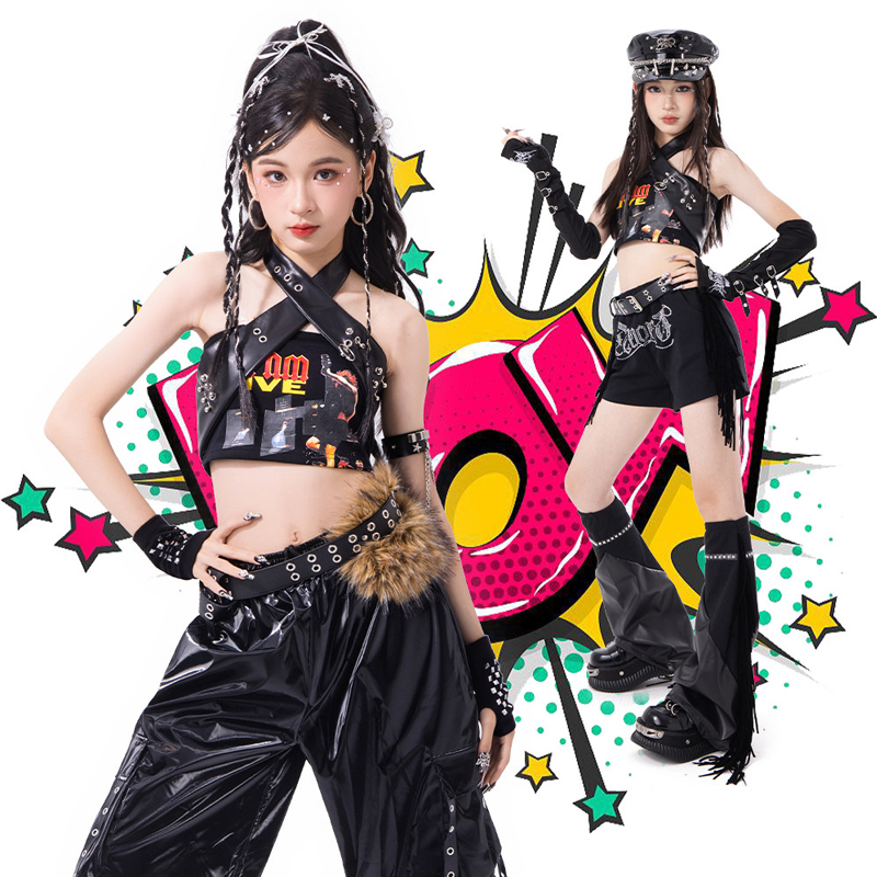 Street Fashion Outfit Girl - Fashion Group K-pop Outfit Kids Hip