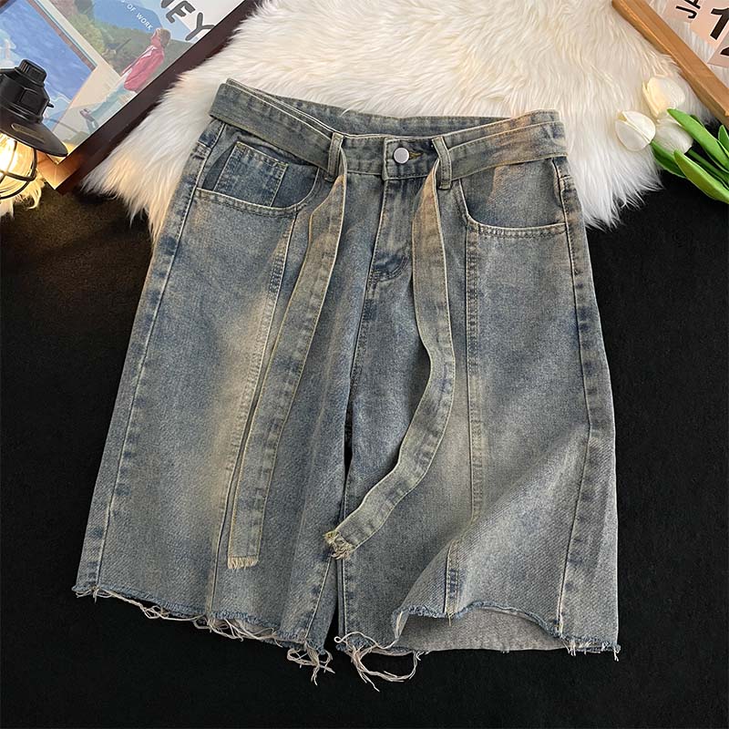 Summer Thin Fringed Denim Shor – Street Fashion In Japanese Bewertung und Preis