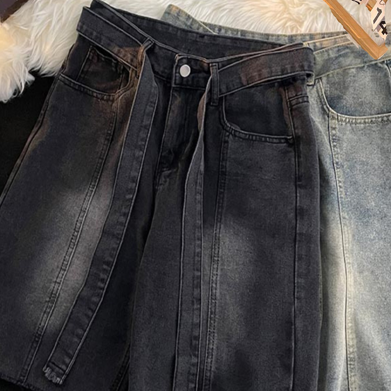Summer Thin Fringed Denim Shor – Street Fashion In Japanese Bewertung und Preis