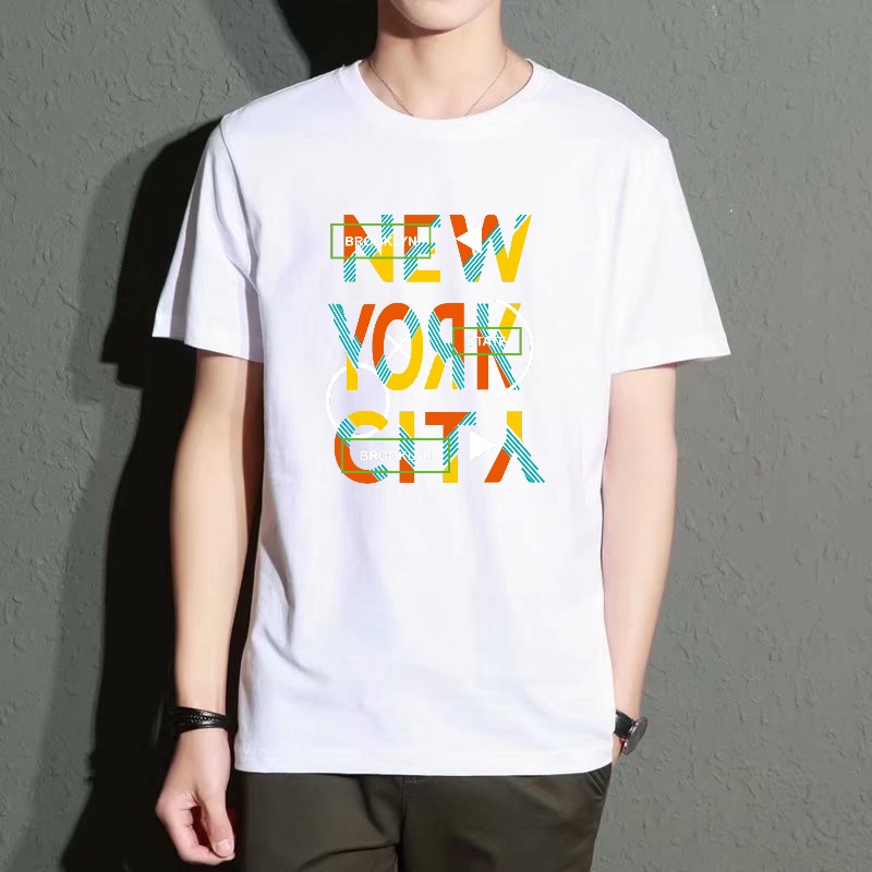 Men's Black Round-Neck Short-S – Street Style New York Fashion Bewertung und Preis