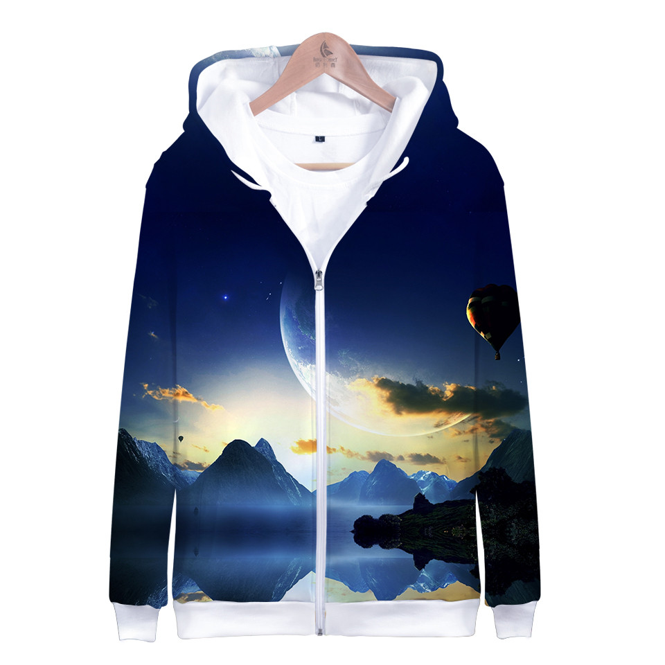 Children Star Space Galaxy Hoo – Street Fashion Zip Up Hoodie Bewertung und Preis