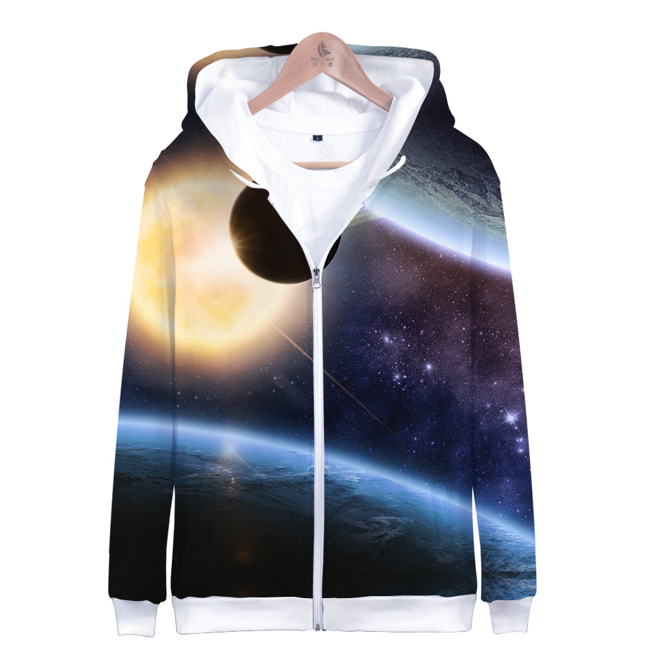 Children Star Space Galaxy Hoo – Street Fashion Zip Up Hoodie Bewertung und Preis