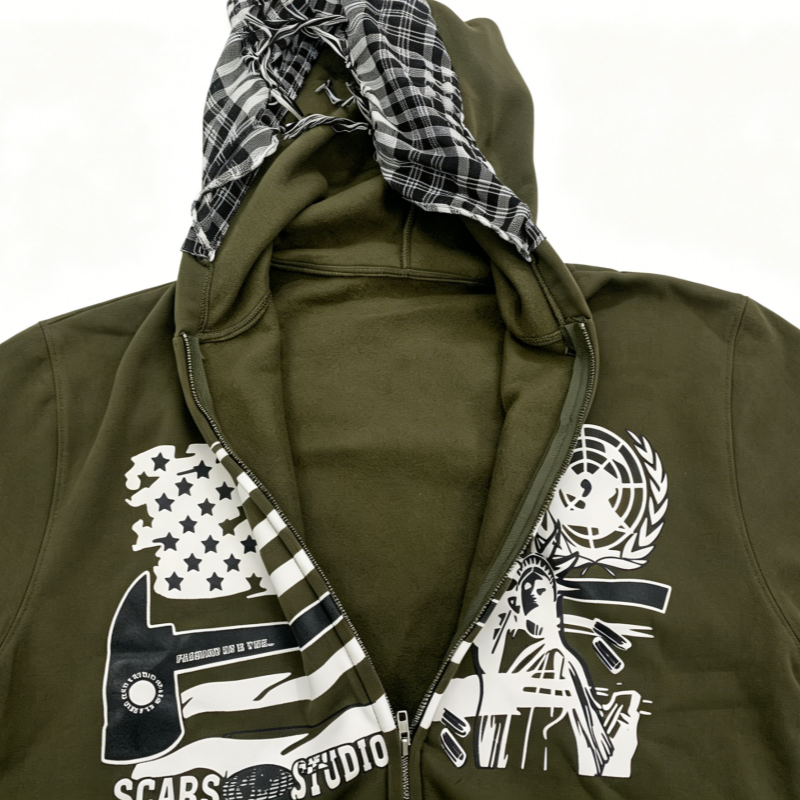 Cross border new zipper retro  – Street Fashion Zip Up Hoodie Bewertung und Preis