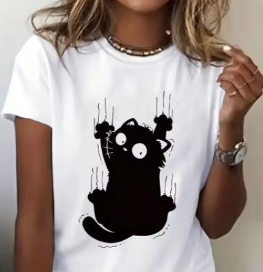 2025 New 3D Cat Print Ladies U – Street Fashion Urban Bewertung und Preis