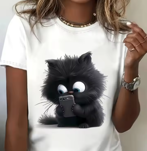 2025 New 3D Cat Print Ladies U – Street Fashion Urban Bewertung und Preis