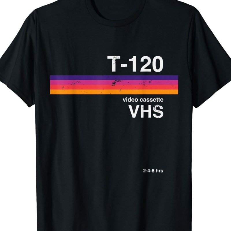 Retro VHS Video Pattern T-shir – Street Fashion Videos Bewertung und Preis