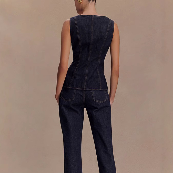 Summer Denim Pant Sets Women 2 – Street Fashion Vest Bewertung und Preis