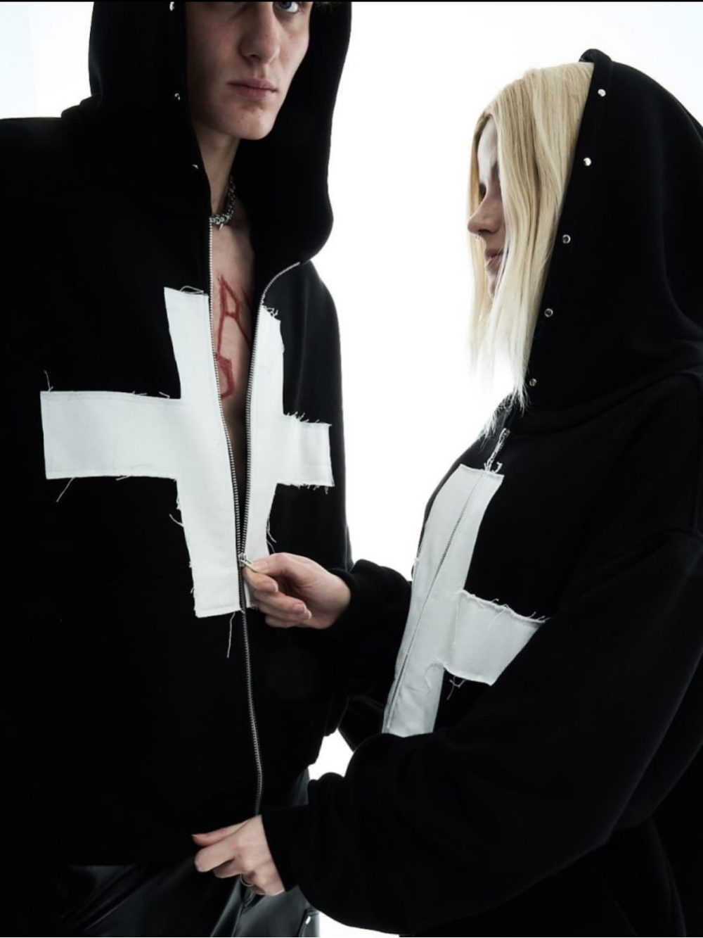 2026 New Y2K Dark Cross Hooded – Street Fashion Zip Up Hoodie Bewertung und Preis