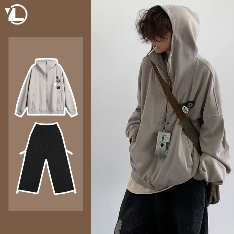 Autumn College Casual Set Men  – Street Fashion In Japanese Bewertung und Preis