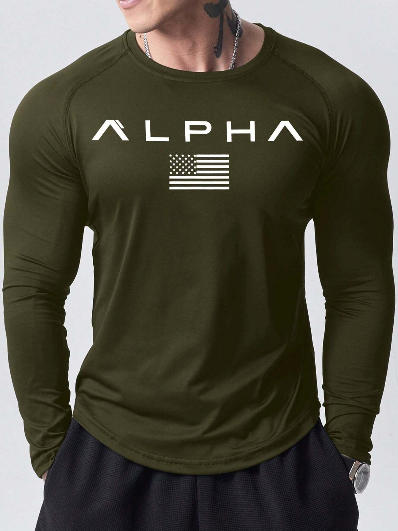 New men's long-sleeved T-shirt – Street Fashion Casual Bewertung und Preis