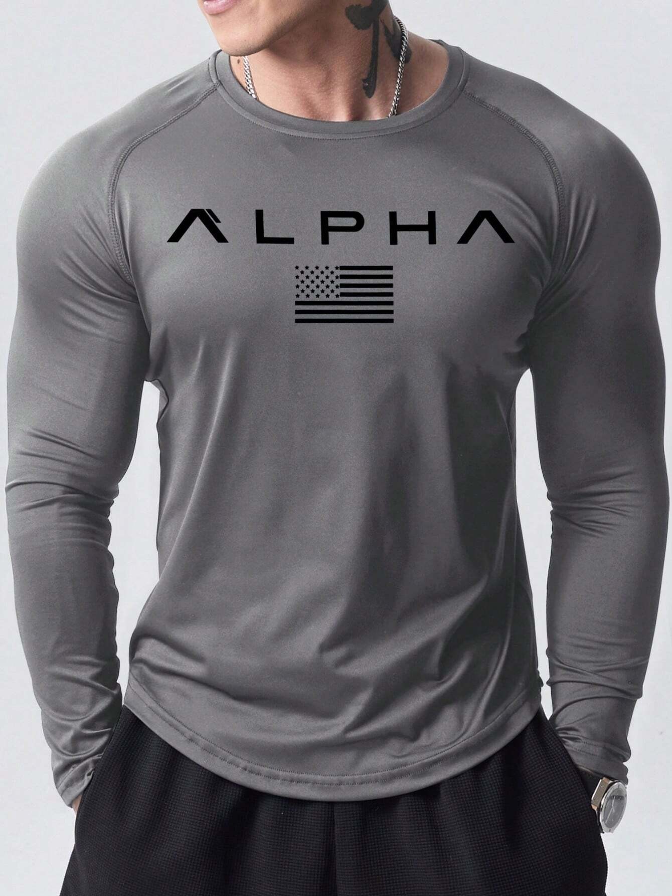 New men's long-sleeved T-shirt – Street Fashion Casual Bewertung und Preis