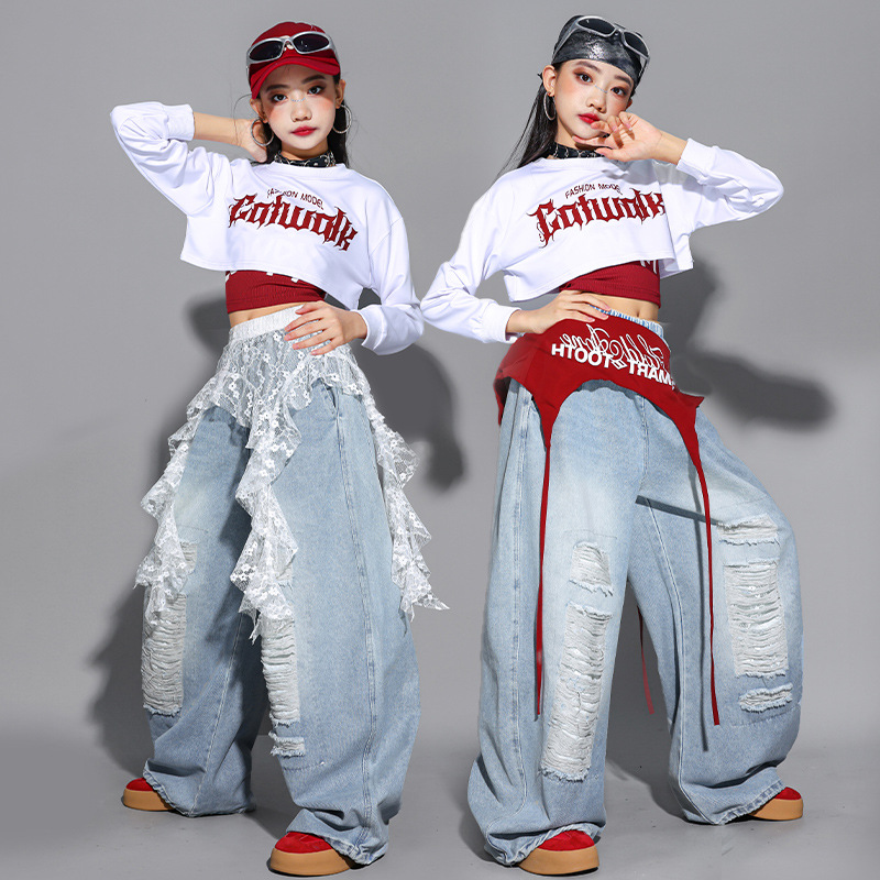 Hip Hop Jazz Street Dance Perf – Street Fashion Outfit Girl Bewertung und Preis