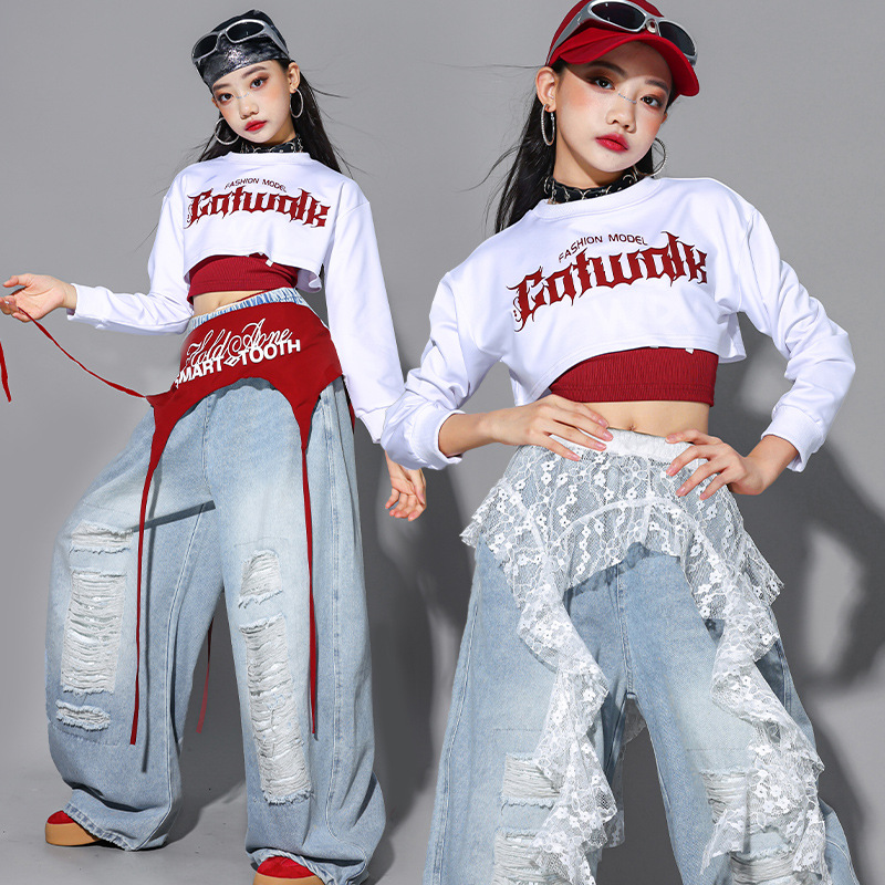 Hip Hop Jazz Street Dance Perf – Street Fashion Outfit Girl Bewertung und Preis