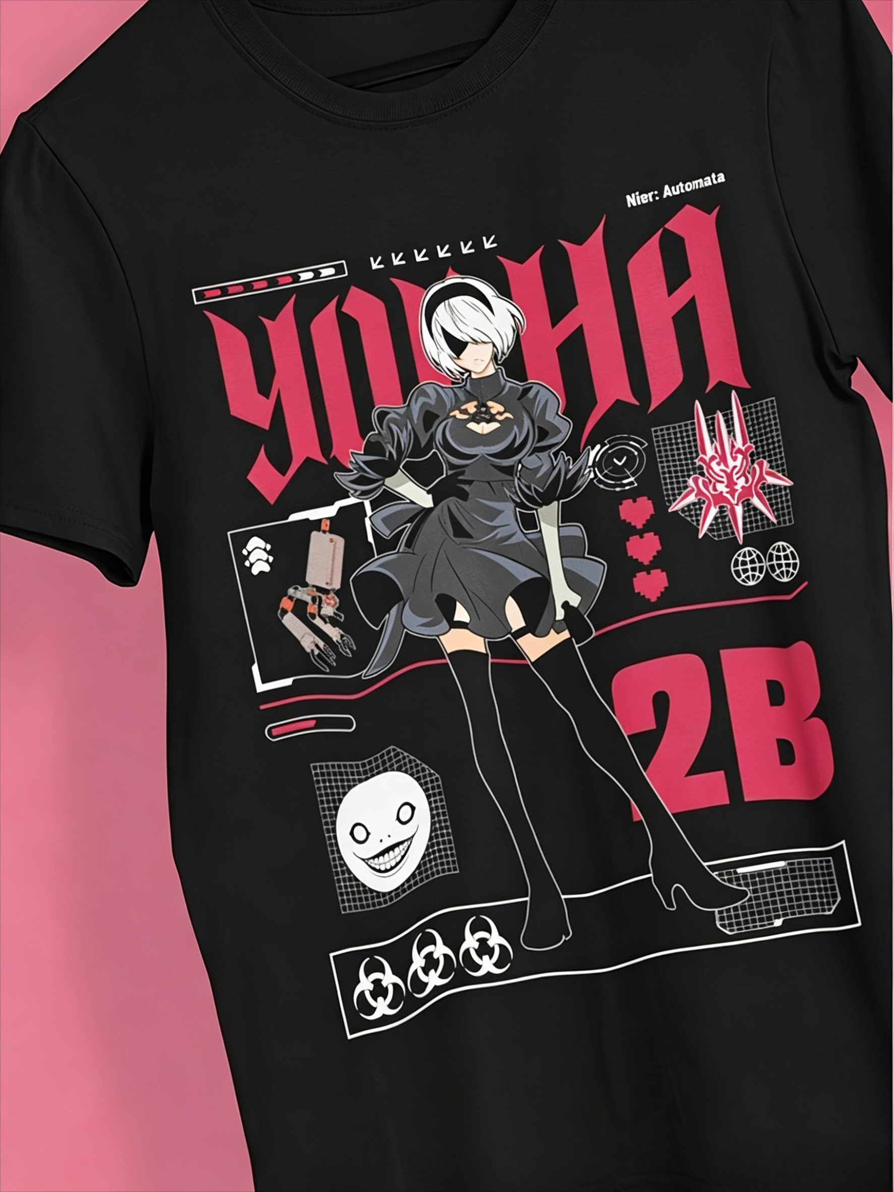 N-N Ier AUTOMATA Unisex T-shir – Street Fashion Videos Bewertung und Preis