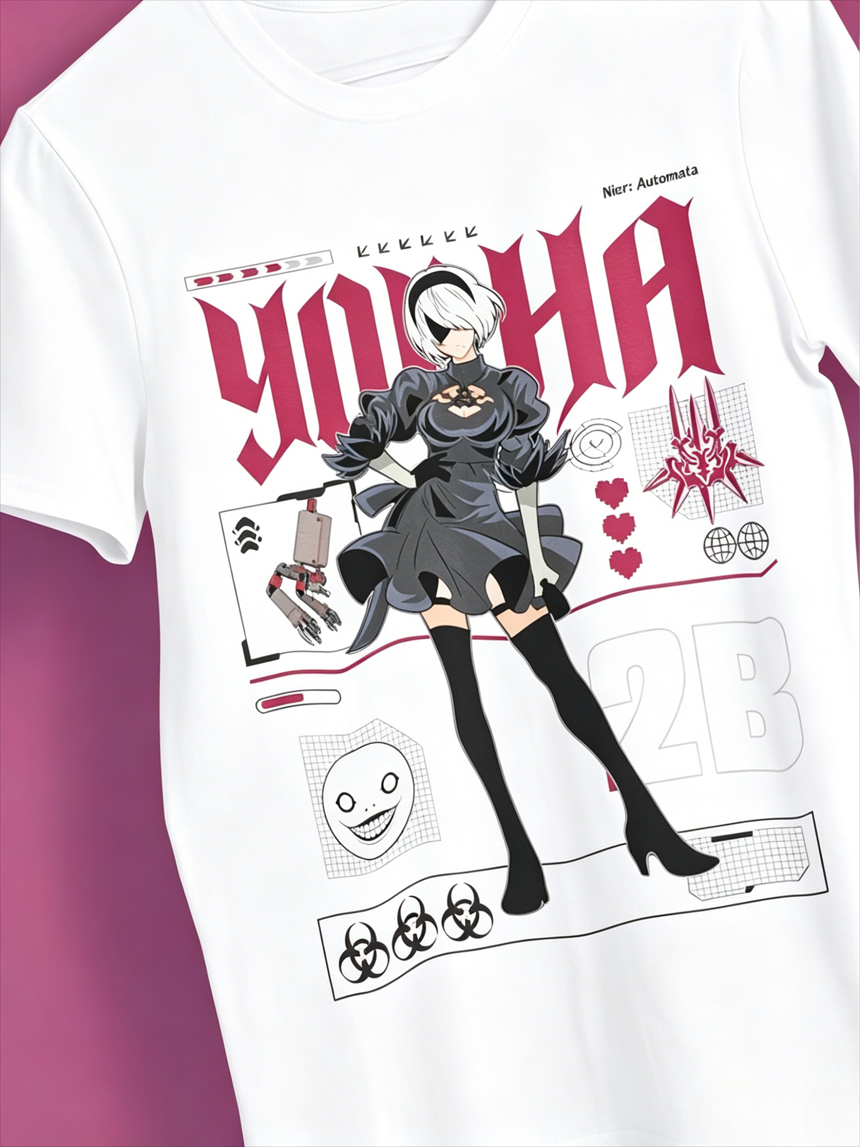N-N Ier AUTOMATA Unisex T-shir – Street Fashion Videos Bewertung und Preis