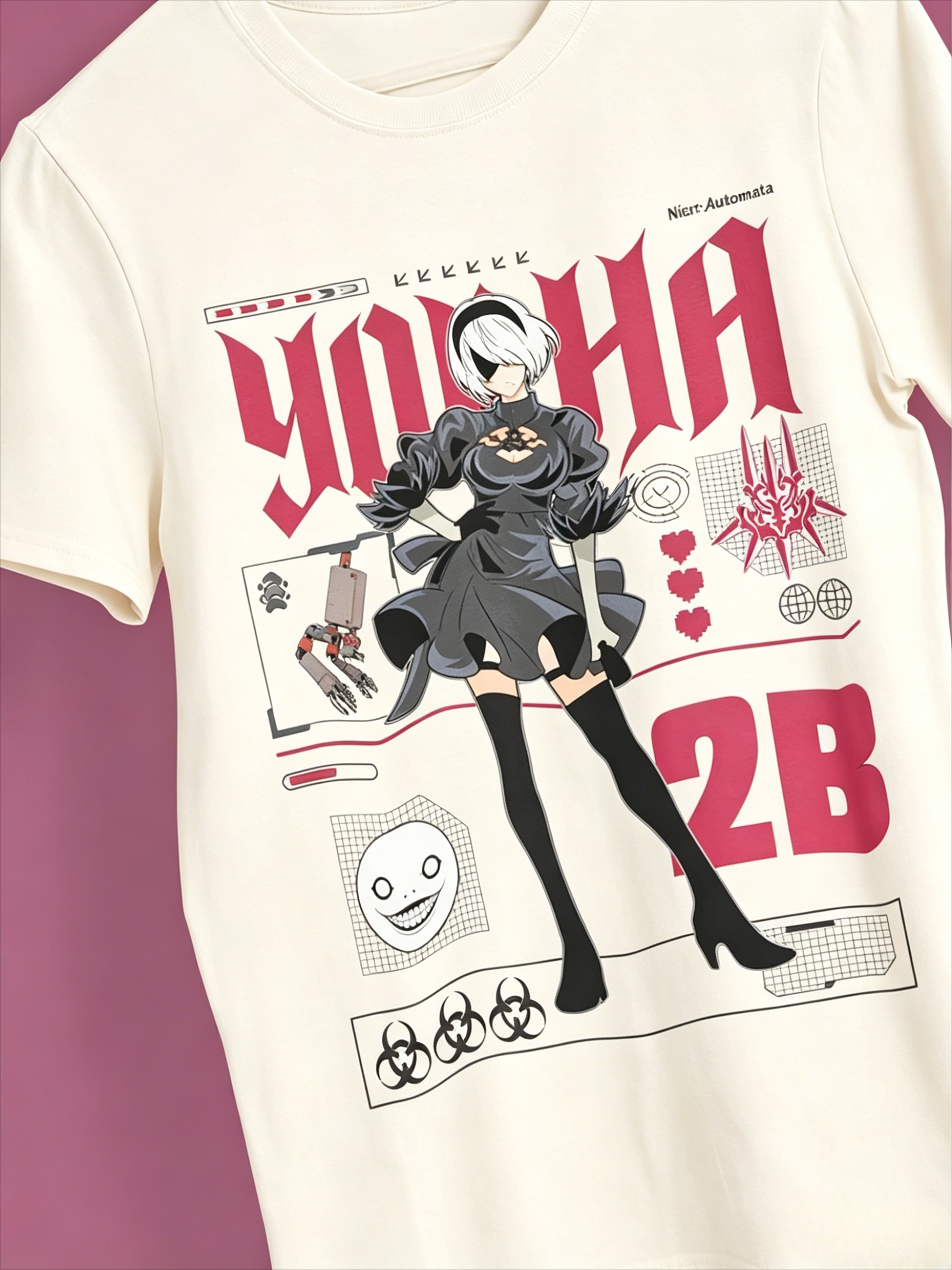 N-N Ier AUTOMATA Unisex T-shir – Street Fashion Videos Bewertung und Preis