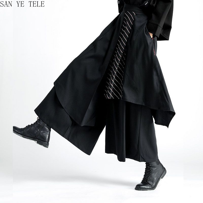 Men Black Irregular Pants Japa – Street Fashion In Japanese Bewertung und Preis