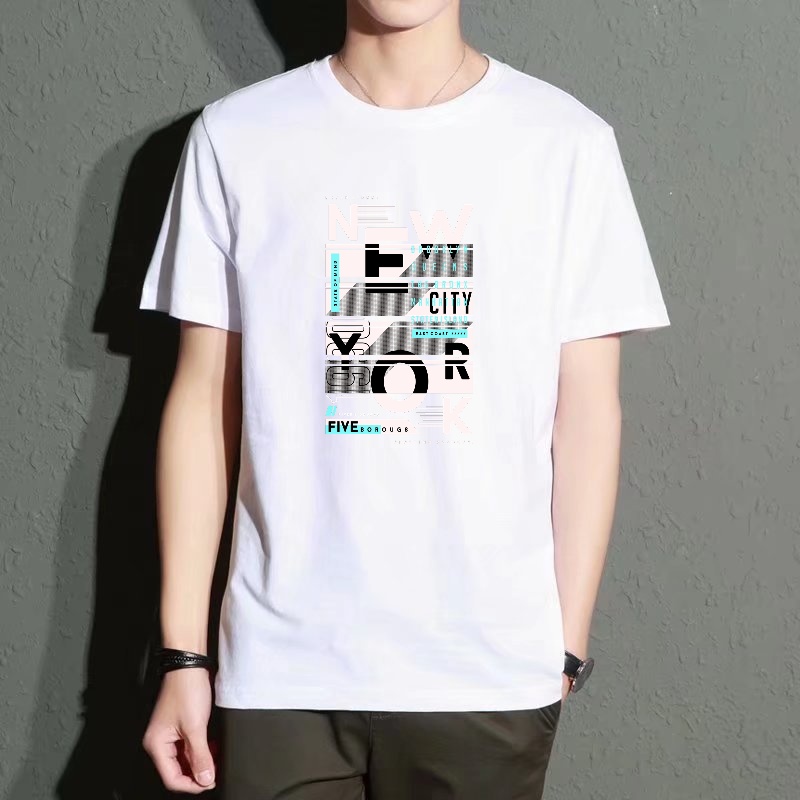 Men's Black Round-Neck Short-S – Street Style New York Fashion Bewertung und Preis