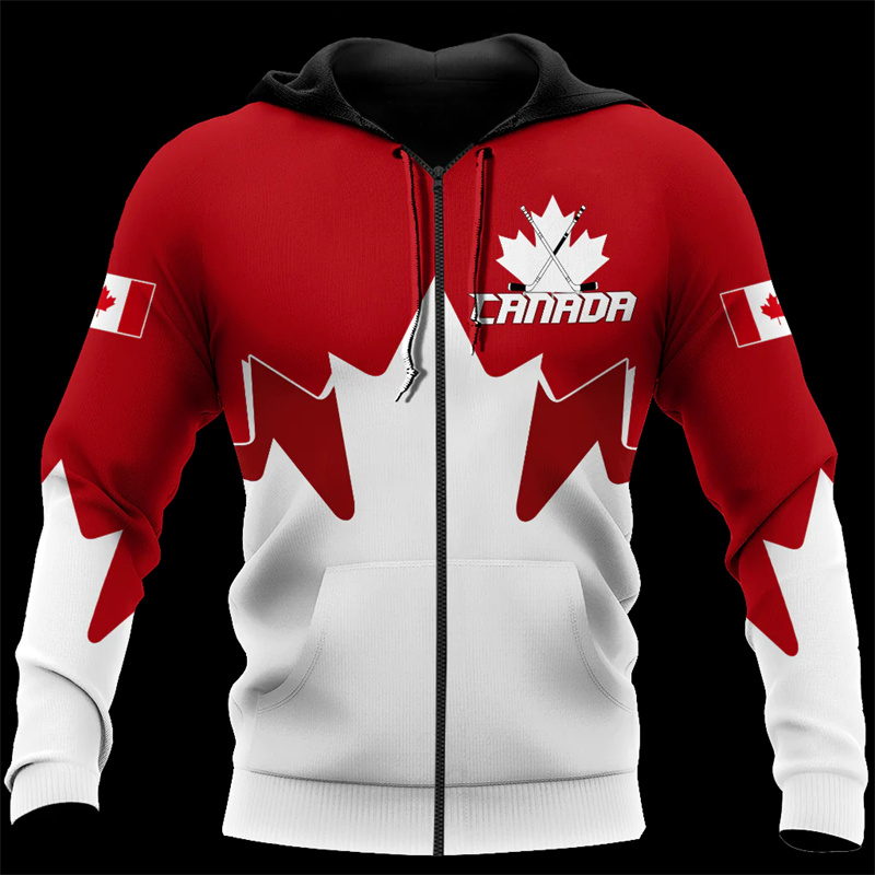 Canada 3d All Over Printed Map – Street Fashion Zip Up Hoodie Bewertung und Preis