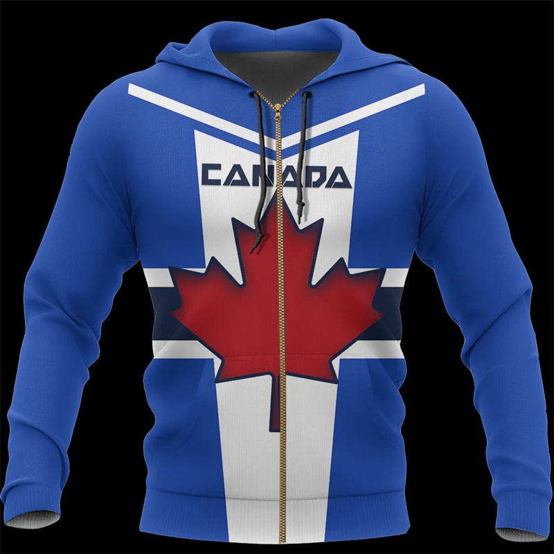 Canada 3d All Over Printed Map – Street Fashion Zip Up Hoodie Bewertung und Preis