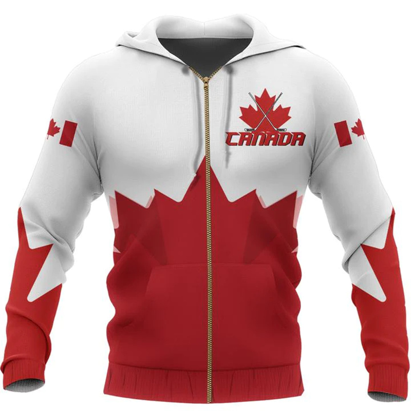 Canada 3d All Over Printed Map – Street Fashion Zip Up Hoodie Bewertung und Preis