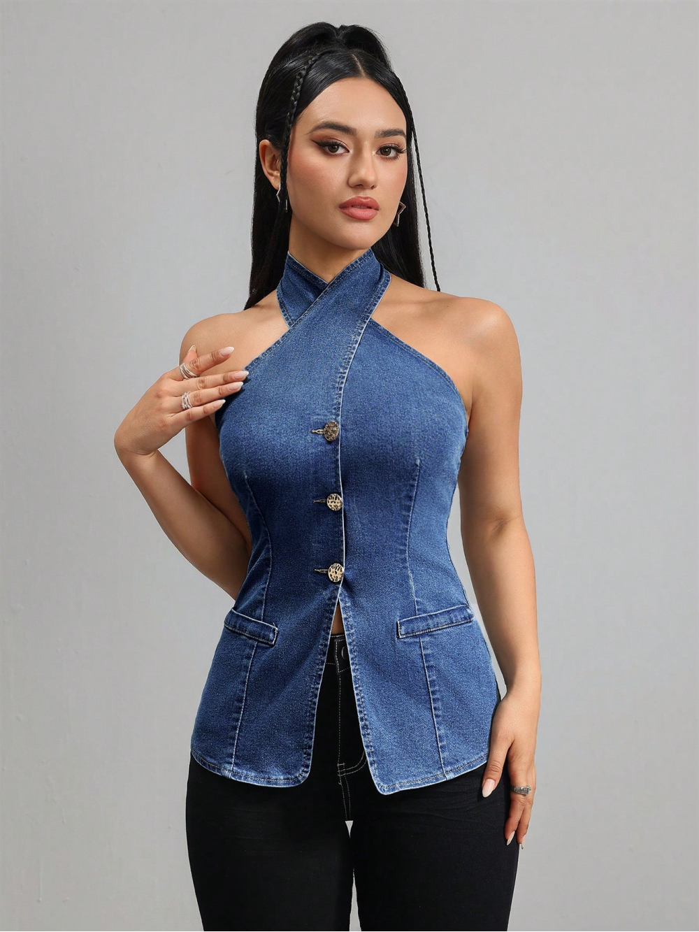 2026 new neck hanging sleevele – Street Fashion Vest Bewertung und Preis