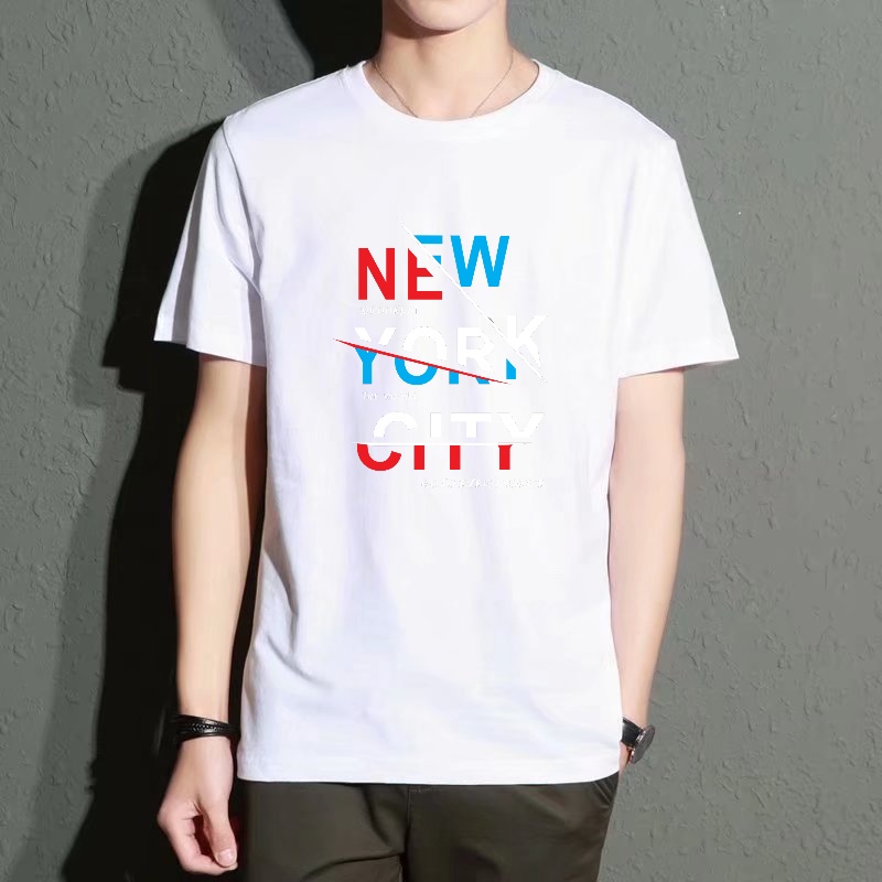 Men's Black Round-Neck Short-S – Street Style New York Fashion Bewertung und Preis