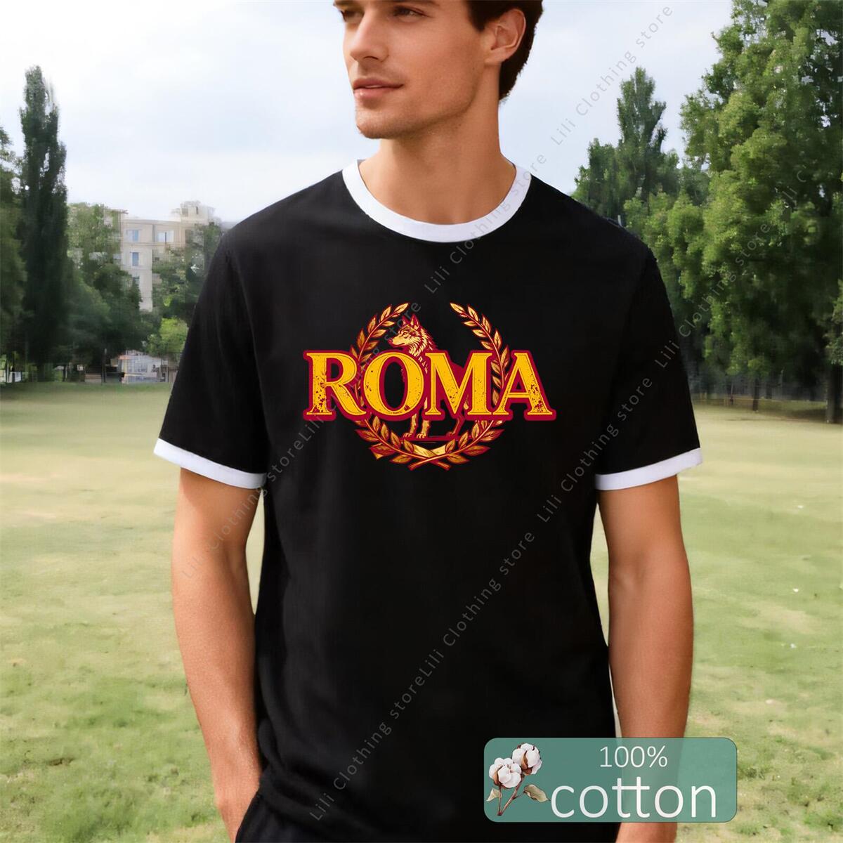 ROMA Letter Graphic Print Men' – Street Fashion Roma Bewertung und Preis