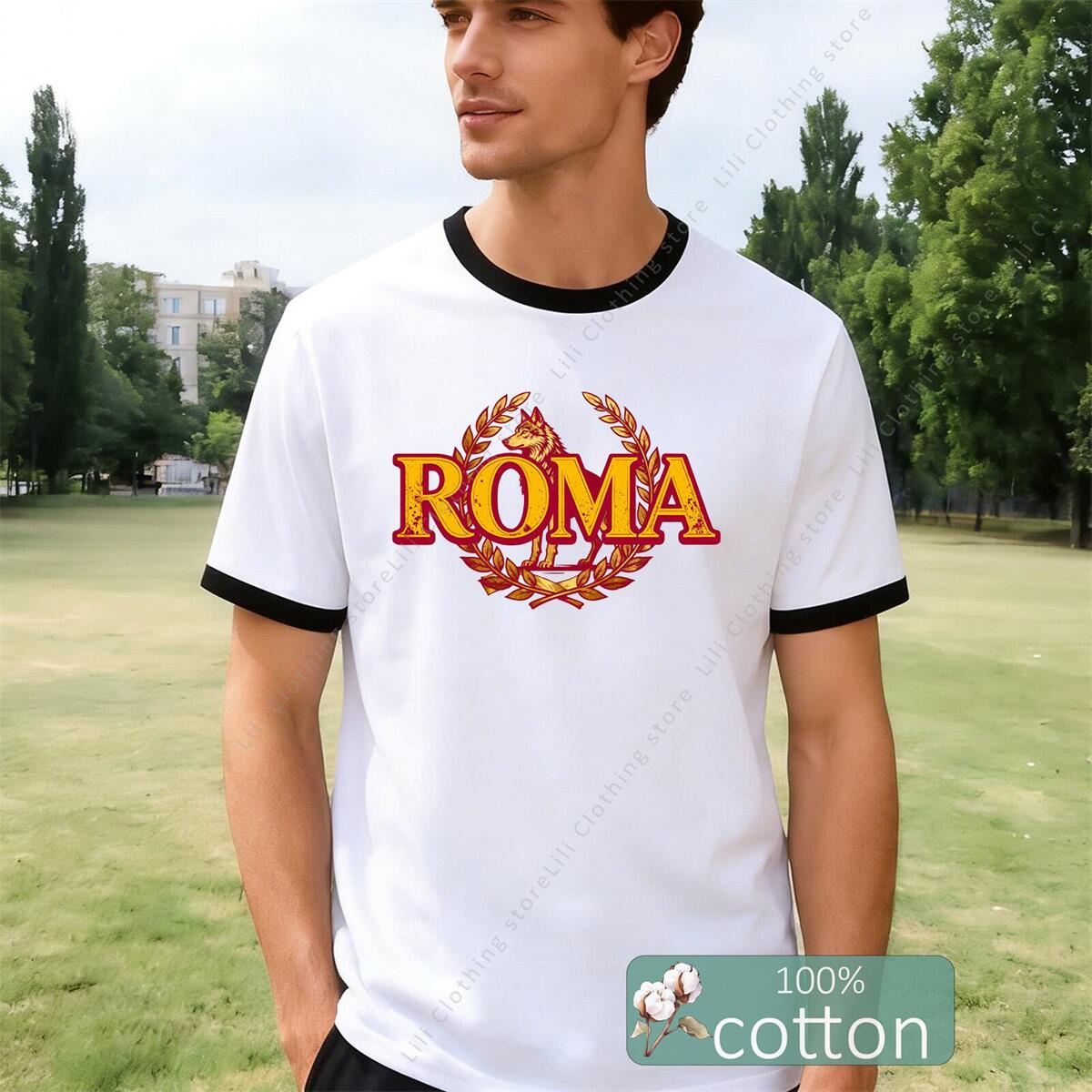 ROMA Letter Graphic Print Men' – Street Fashion Roma Bewertung und Preis