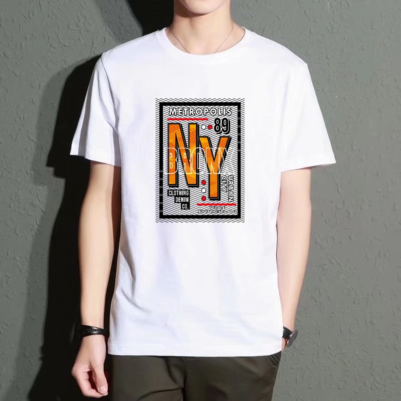 Men's Black Round-Neck Short-S – Street Style New York Fashion Bewertung und Preis