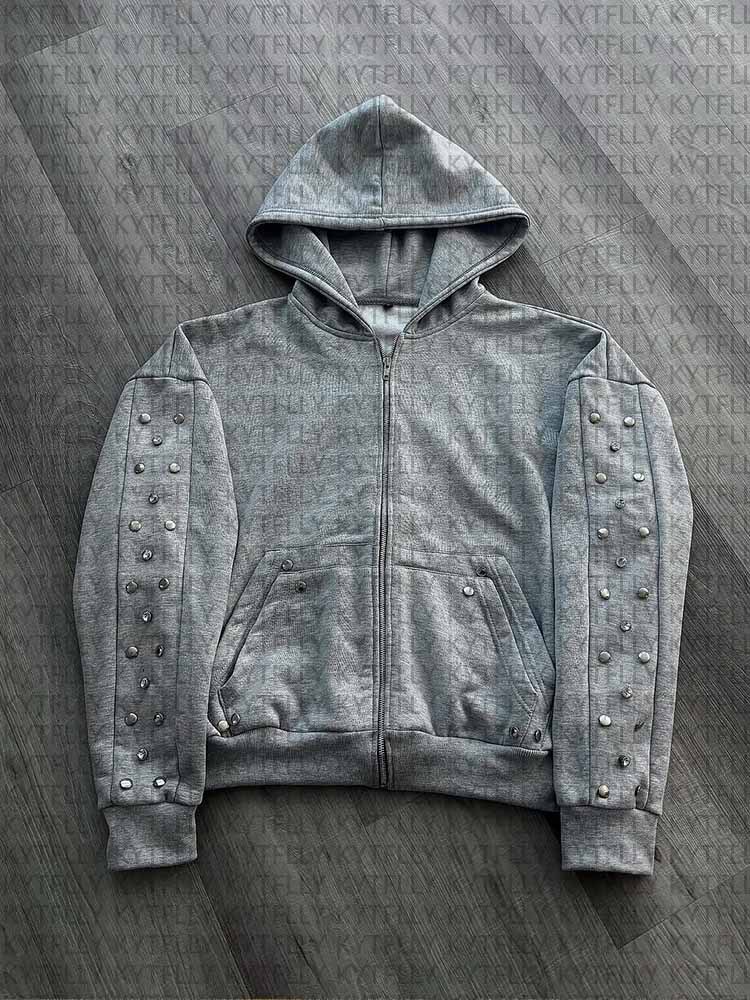 2025 Fall/Winter Fashion Gray  – Street Fashion Zip Up Hoodie Bewertung und Preis