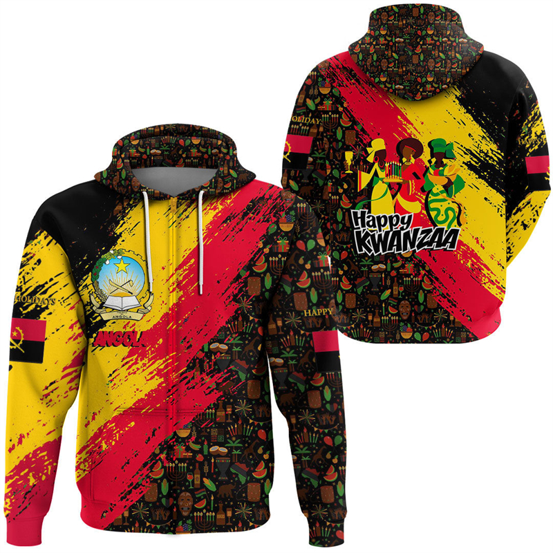 Angola Map Africa Country Grap – Street Fashion Zip Up Hoodie Bewertung und Preis