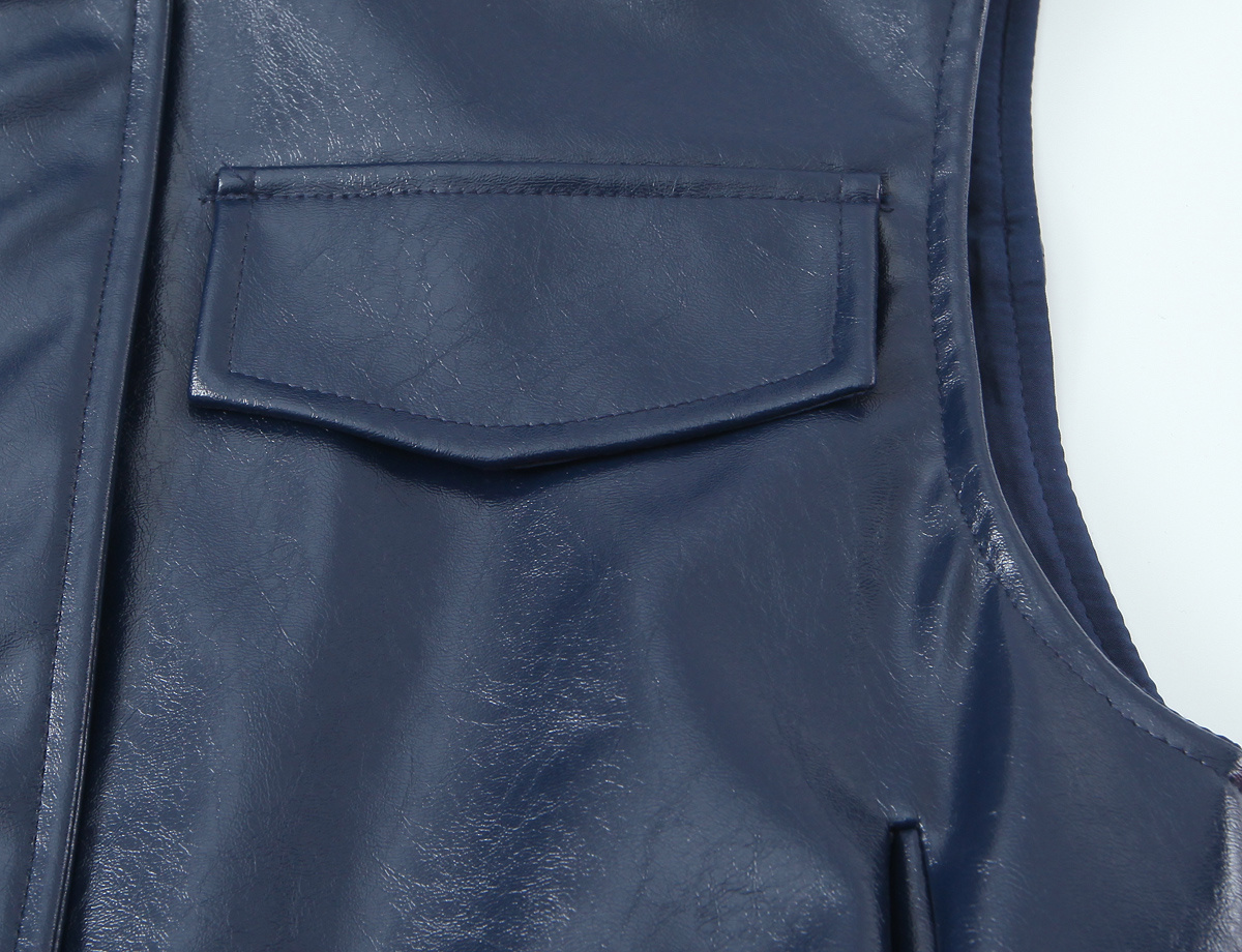 KONDALA 2026 Spring Blue PU Wo – Street Fashion Vest Bewertung und Preis