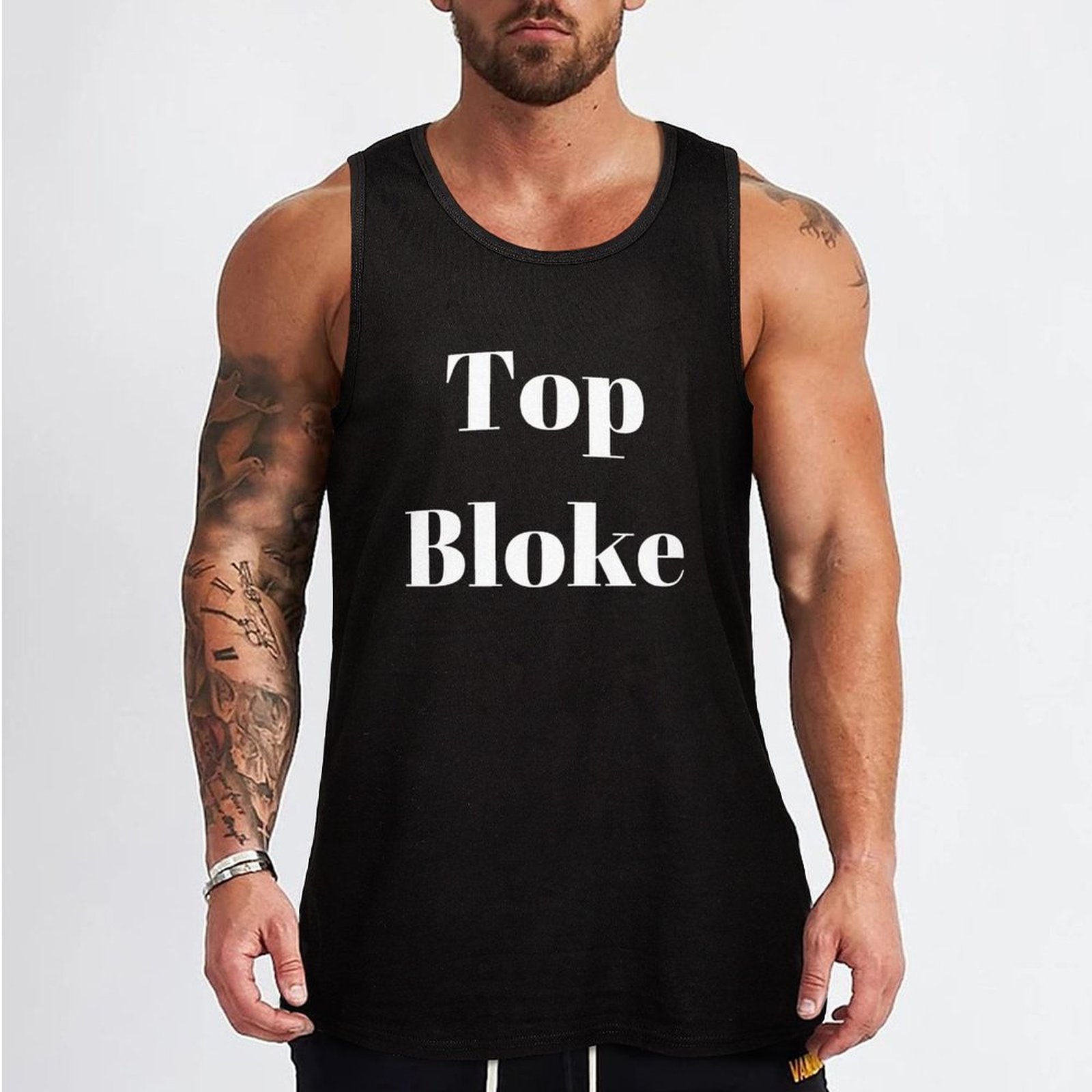 Top Bloke (white text) Tank To – Street Fashion Urban Bewertung und Preis
