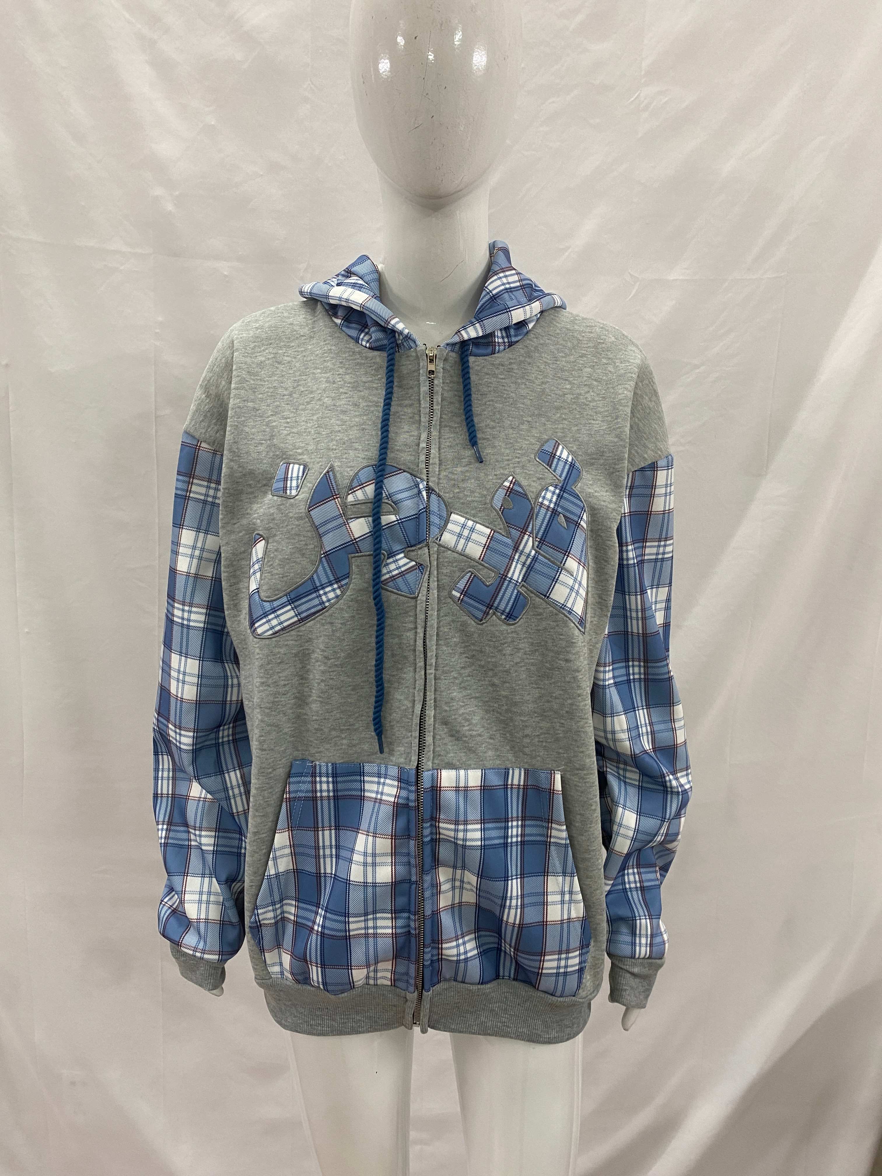 Winter 2025 New Splicing Fashi – Street Fashion Zip Up Hoodie Bewertung und Preis