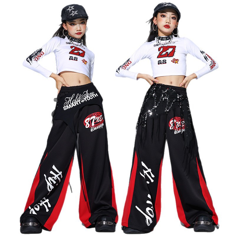 2025 Jazz Dance Clothes Girls  – Street Fashion Outfit Girl Bewertung und Preis