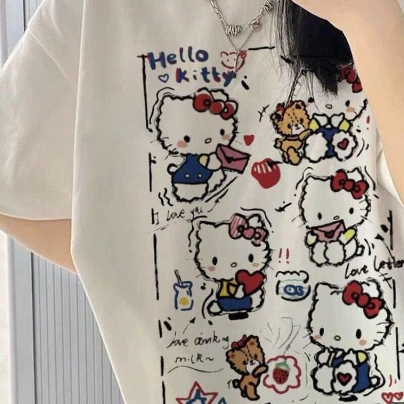 Short-Sleeved Summer Hello Kit – Street Fashion Casual Bewertung und Preis