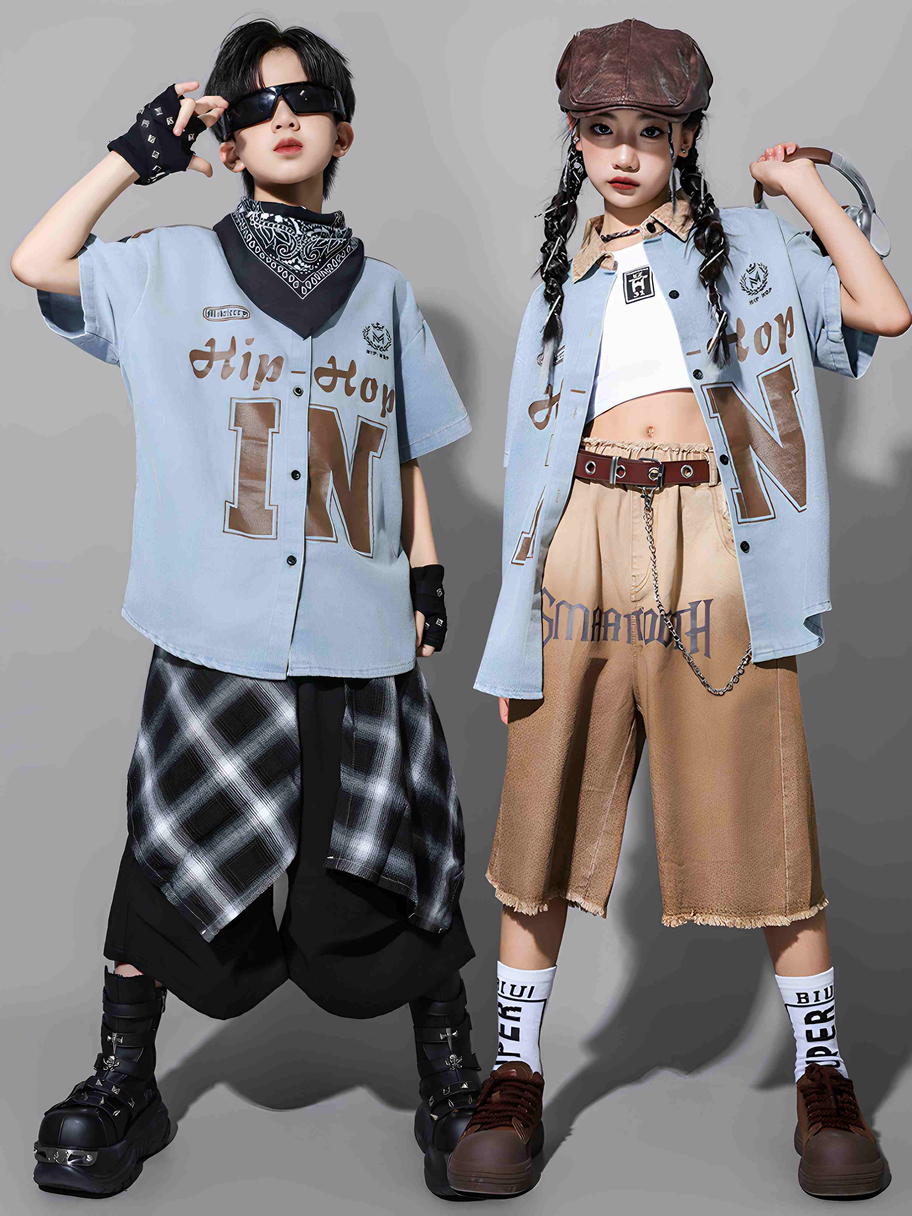 Girls Hip Hop Dance Costume Bo – Street Fashion Outfit Girl Bewertung und Preis
